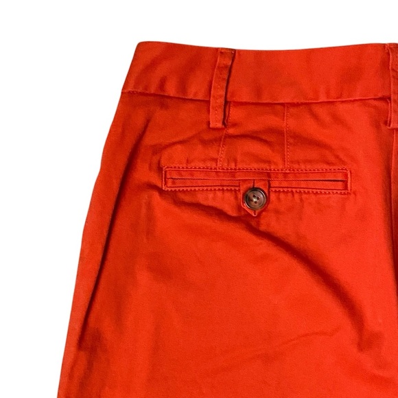 Lands’ End Red Orange Chino Pants Size 2 Straight Leg Ankle Cropped Cotton - Picture 6 of 9